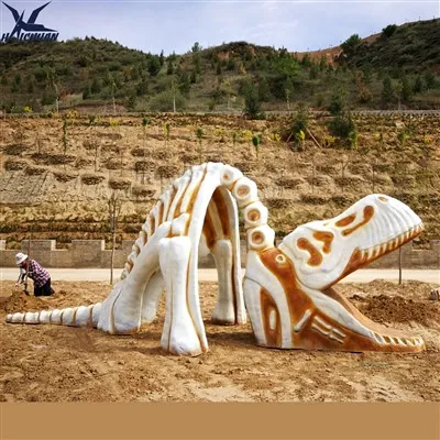 Squelette de dinosaure simulé